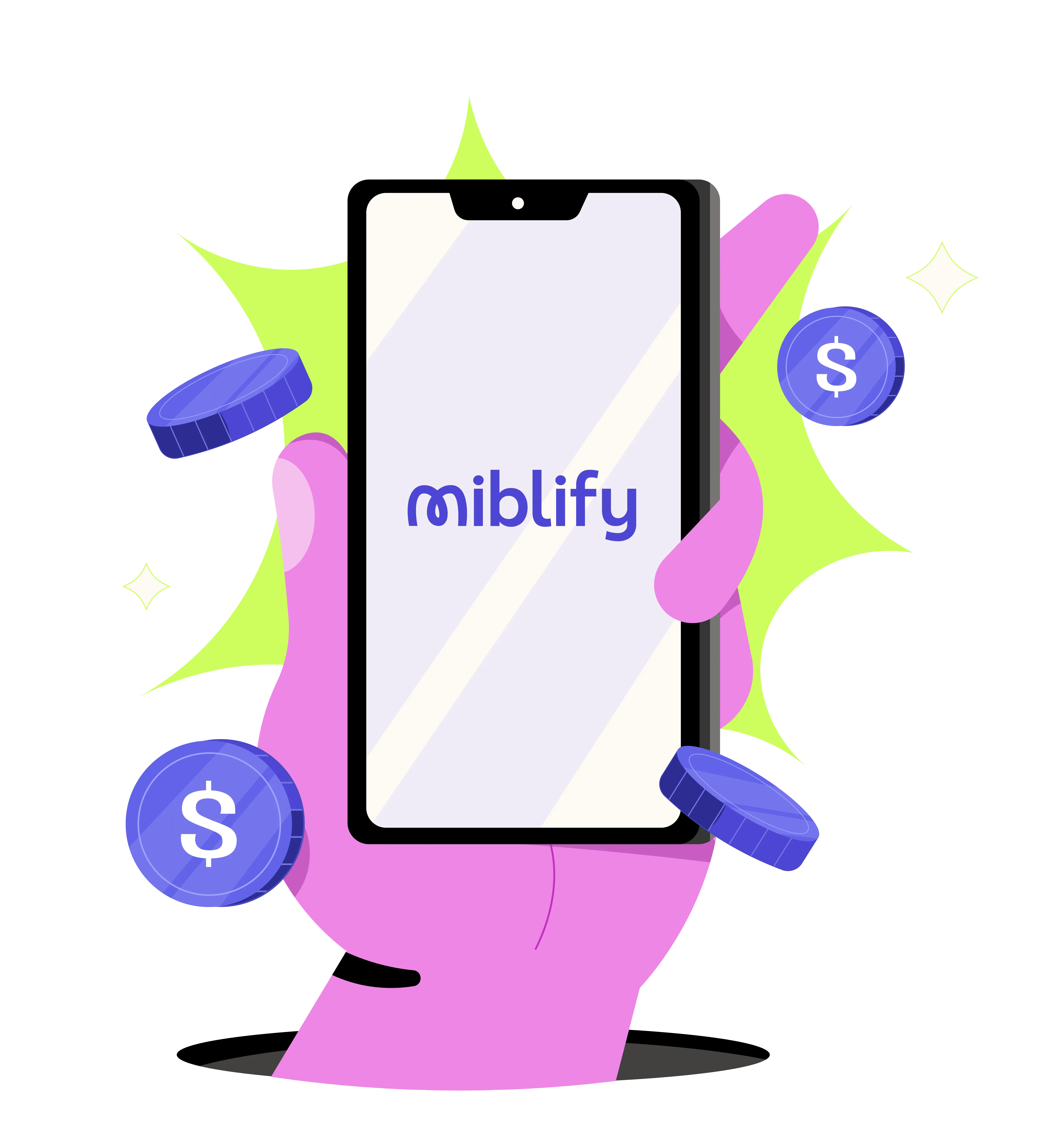 Miblify na palma da mão